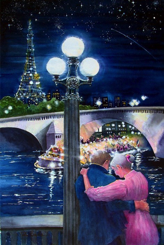 Romance in Paris
Matted, black frame
20 x 16” - $300